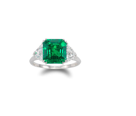 Bonhams : An Emerald and Diamond Ring, by Marina B