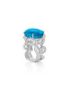 Thumbnail of BLUE TOPAZ AND DIAMOND 'RIBBON' RING image 1