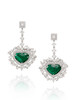 Thumbnail of EMERALD AND DIAMOND PENDENT EARRINGS image 1