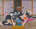 Thumbnail of Key Hiraga (1936-2000) Scenery with Taikan Sensei image 1