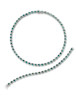 Thumbnail of ALEXANDRITE CAT'S EYE CHRYSOBERYL AND DIAMOND NECKLACE AND BRACELET SET image 1
