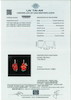 Thumbnail of PAIR OF FIRE OPAL, GEM-SET AND DIAMOND EARRINGS image 3