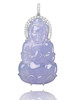 Thumbnail of ICY LAVENDER JADEITE AND DIAMOND 'GUANYIN' PENDANT image 1