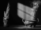 Thumbnail of A RARE BRONZE TRIPOD INCENSE BURNER Zhengde sixteen-character mark, Ming Dynasty image 4