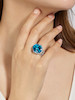 Thumbnail of BLUE TOPAZ AND DIAMOND 'RIBBON' RING image 2