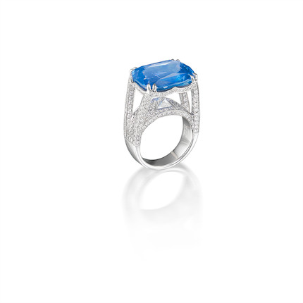 Bonhams : A Sapphire and Diamond Ring, by Alexander Laut