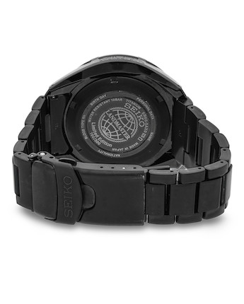 Bonhams : Seiko. A Black Coated Titanium Automatic Bracelet Watch, 'Everest  2013',  Landmaster Miura, /300, With Box, Guarantee,  Manual and Extra Strap