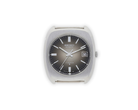 Bonhams : Seiko. A Stainless Steel Automatic Calendar Wristwatch, ,  