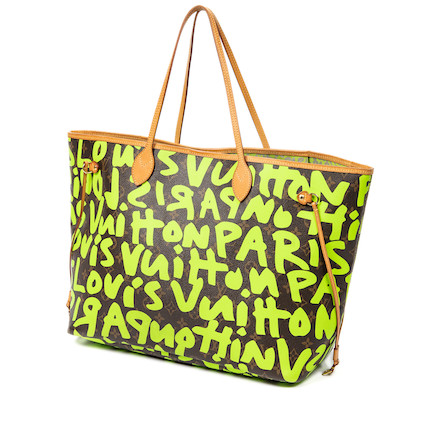 Louis Vuitton, Bags, Louis Vuitton Graffiti Neverfull Stephen Sprouse  Neverfull Neon Green