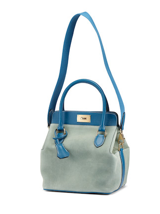 Bonhams : Hermès Blue Veau Doblis And Swift Toolbox, (Includes shoulder  strap, raincoat, padlock, key, dust bag and box)