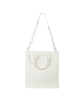 Louis Vuitton Sac Plat Monogram White in Taurillon Leather with