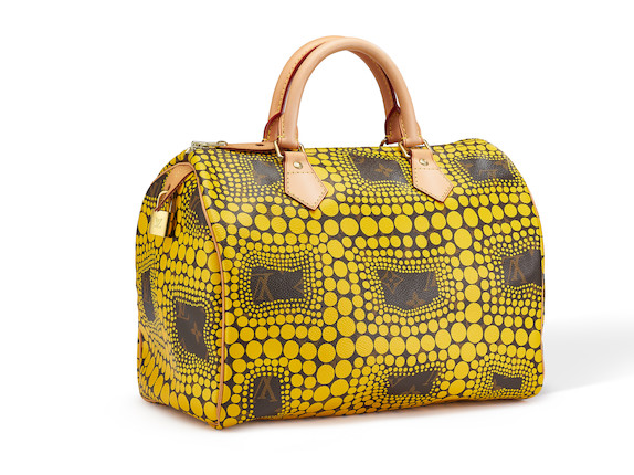 Leather handbag Louis Vuitton x Yayoi Kusama Yellow in Leather