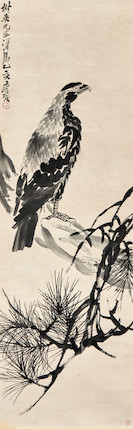 Bonhams : Qi Baishi (1864-1957) Eagle on Pine Tree