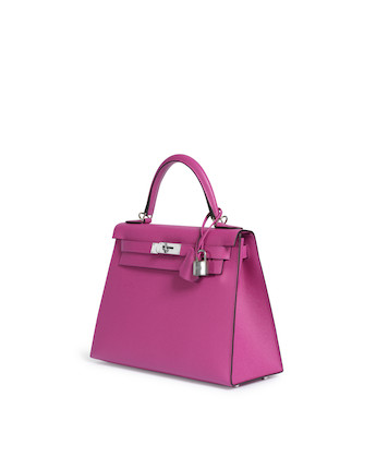Hermès Hermes Kelly bag 28 Sellier Pink Purple Leather ref.108484 - Joli  Closet