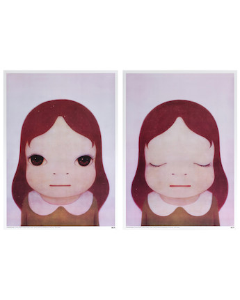 Bonhams : Yoshitomo Nara (B. 1959) Cosmic Girls Eyes Opened / Eyes ...