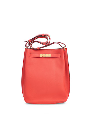 Hermes Kelly Bag Togo Leather Gold Hardware In Red