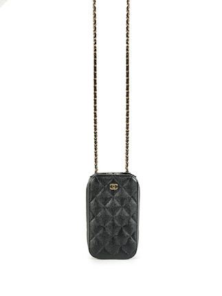 BNIB Authentic Chanel Runway Black Caviar Diamond Cut Quilted Bag Gold Chain