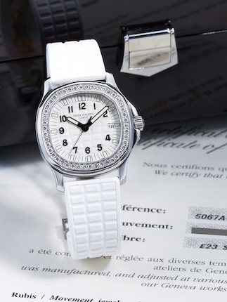 Bonhams Patek Philippe Aquanaut Luce Ref 5067a 011 A Stainless Steel And Diamond Set Wristwatch With Date Circa 07