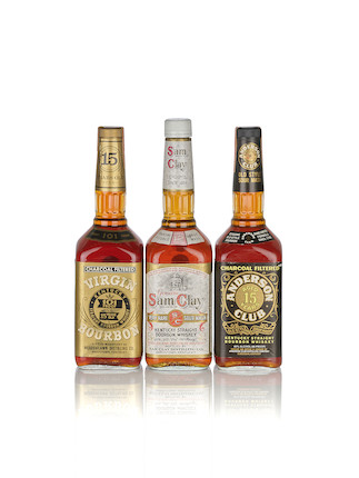 Bonhams : Virgin Bourbon-15 Year Old-101 proof (1) Sam Clay- 12 year old  (1) Anderson Club- 15 year old (1)