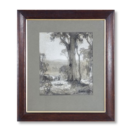 Bonhams : Hans Heysen (1877-1968) Untitled (Landscape), 1909