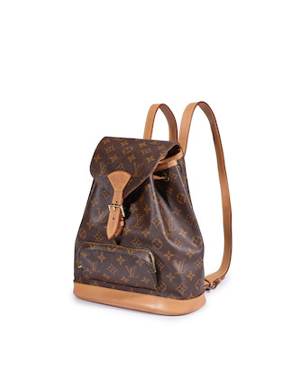 LOUIS VUITTON Montsouris PM Monogram Canvas Backpack Brown