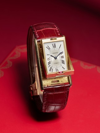 Bonhams : Cartier Tank Louis Cartier, A Yellow Gold Bracelet Watch