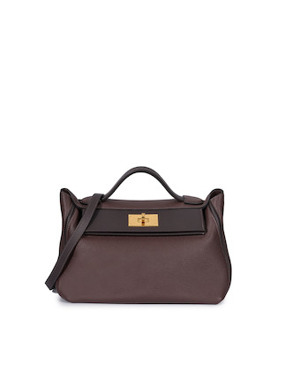 HERMÈS TWO-TONED ROUGE SELLIER TOGO AND SWIFT 24/24 WITH GOLD HARDWARE  (Includes original dust bags) - Bonhams