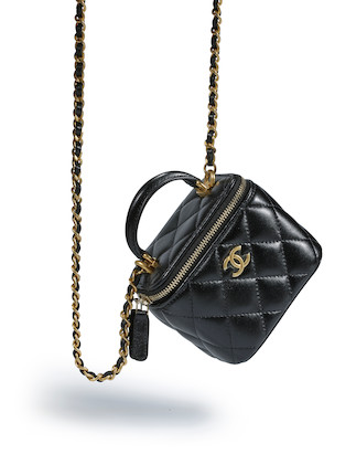 Chanel 2021 Mini Vanity Case w/ Chain - Black Mini Bags, Handbags -  CHA934370