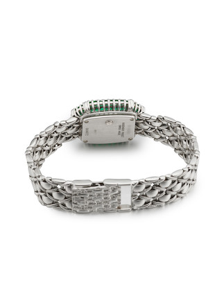 Bonhams : AUDEMARS PIGUET A FINE LADY WHITE GOLD, EMERALD AND DIAMOND ...