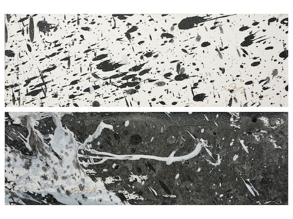 Shozo Shimamoto (1928-2013) Untitled (Two Works) image 1