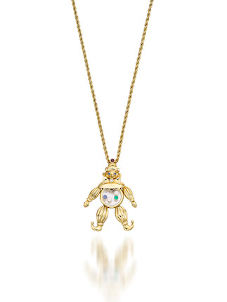 CHOPARD MULTI-GEM AND DIAMOND 'HAPPY CLOWN' PENDANT NECKLACE image 1