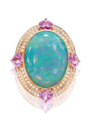 FEI LIU OPAL, COLOURED SAPPHIRE AND DIAMOND RING image 1