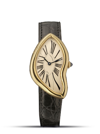 CARTIER, PARIS  CRASH, A RARE LIMITED PRODUCTION YELLOW GOLD WRISTWATCH, MADE IN 1991 image 2
