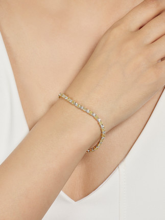 COLOURED DIAMOND AND DIAMOND BRACELET image 2