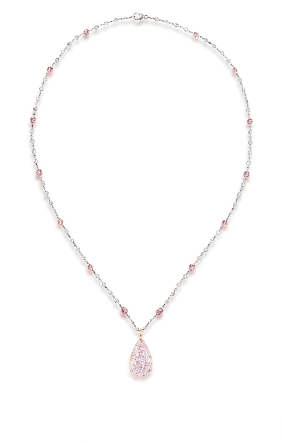 AN IMPORTANT FANCY COLOURED DIAMOND PENDANT