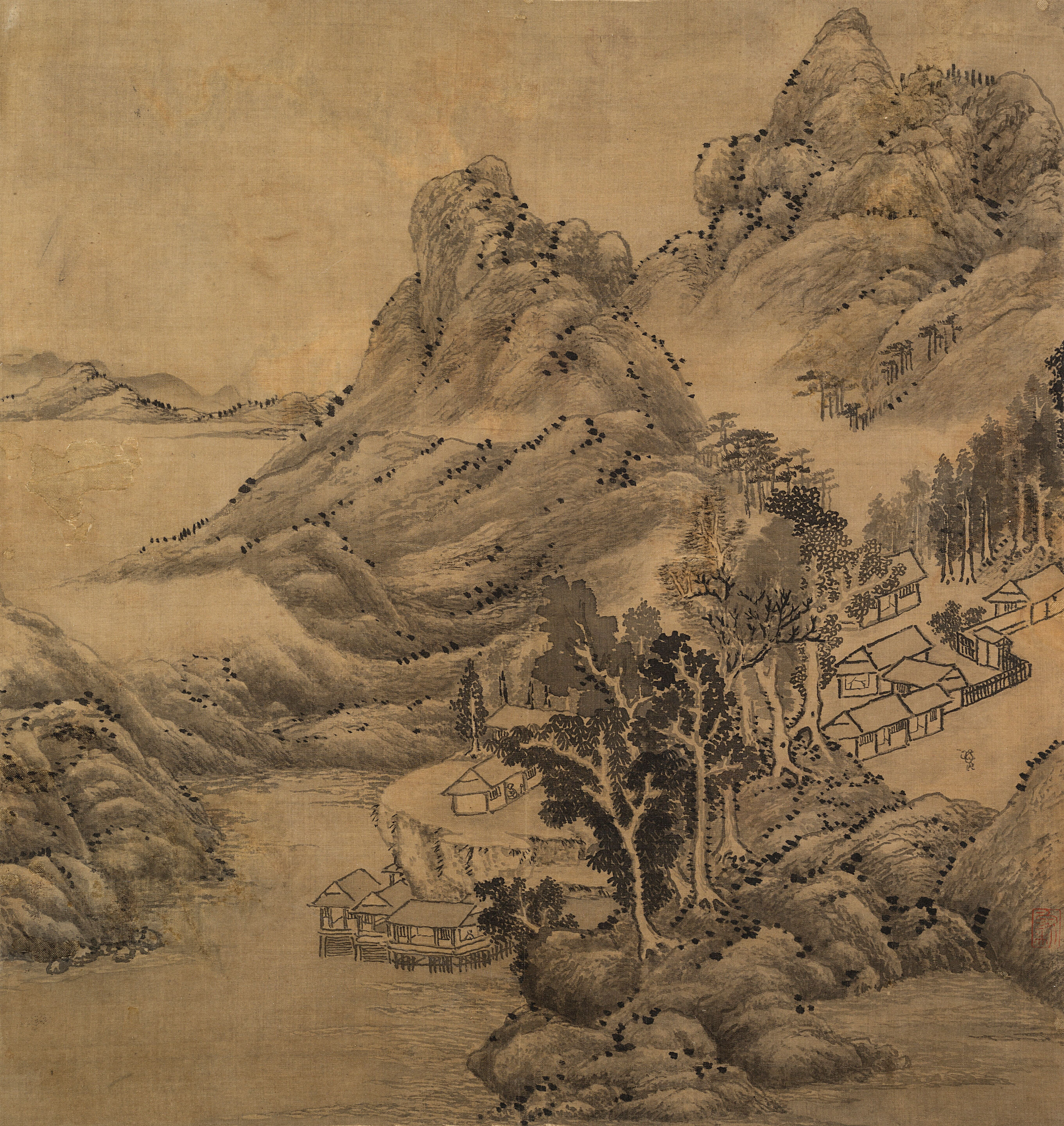 Landscape After Wang Hui - Thumb 2