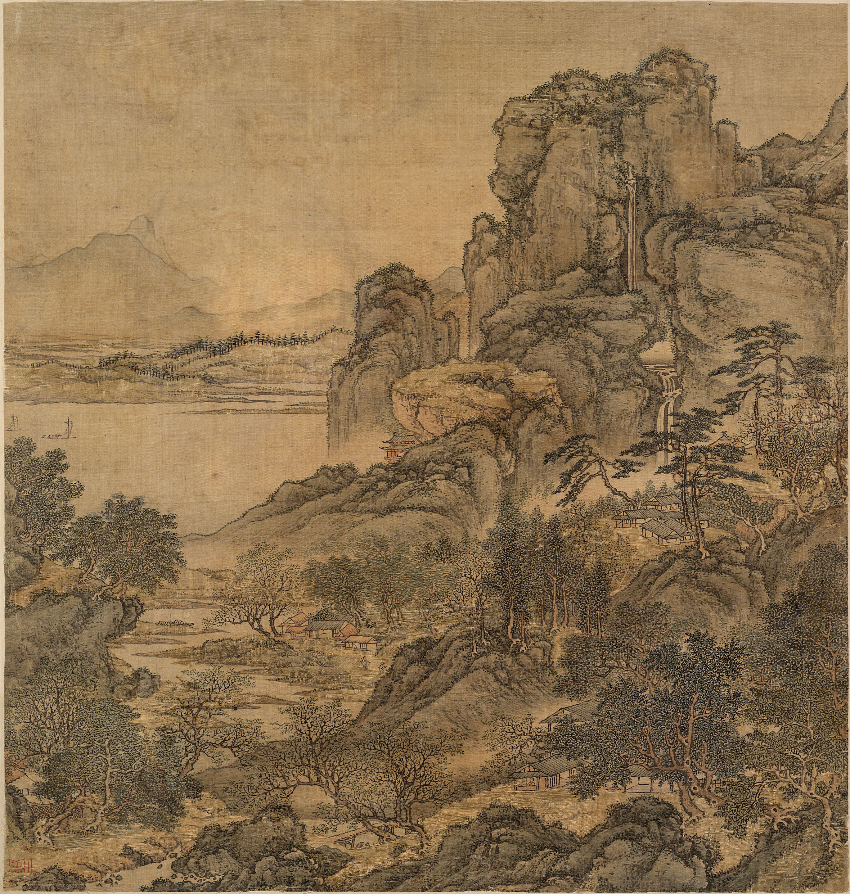 Landscape After Wang Hui - Thumb 7
