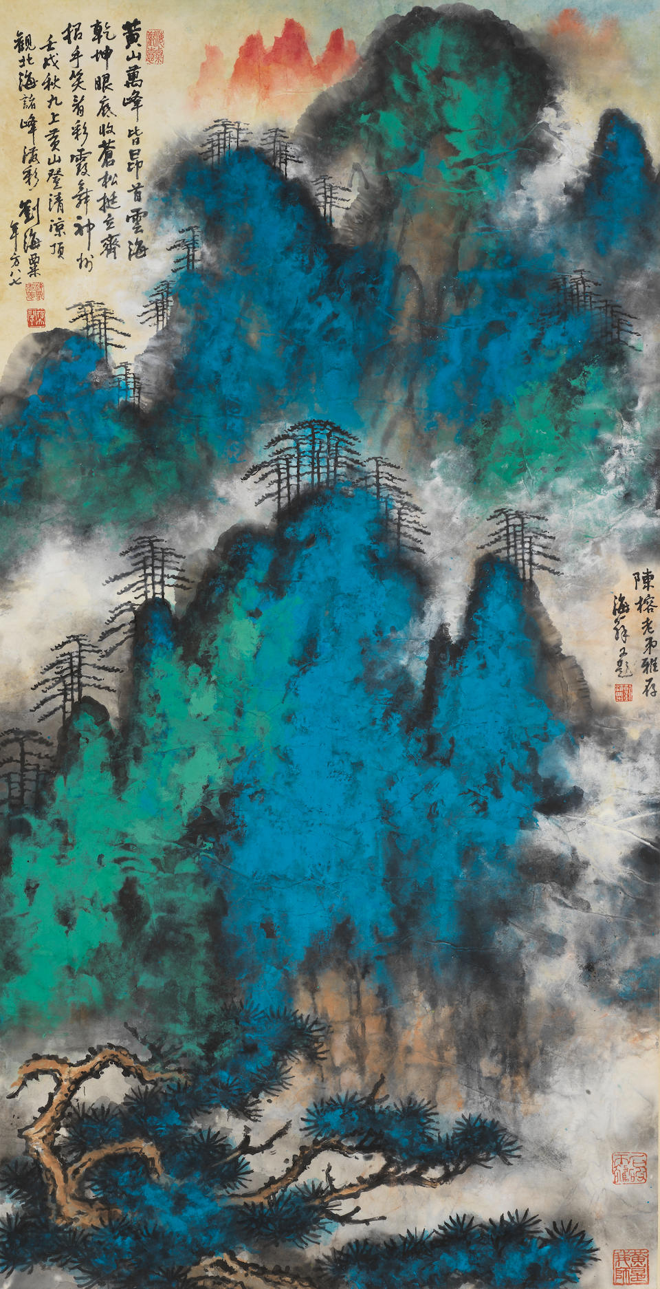 Bonhams Liu Haisu 16 1994 Mount Huang In Splashed Colours