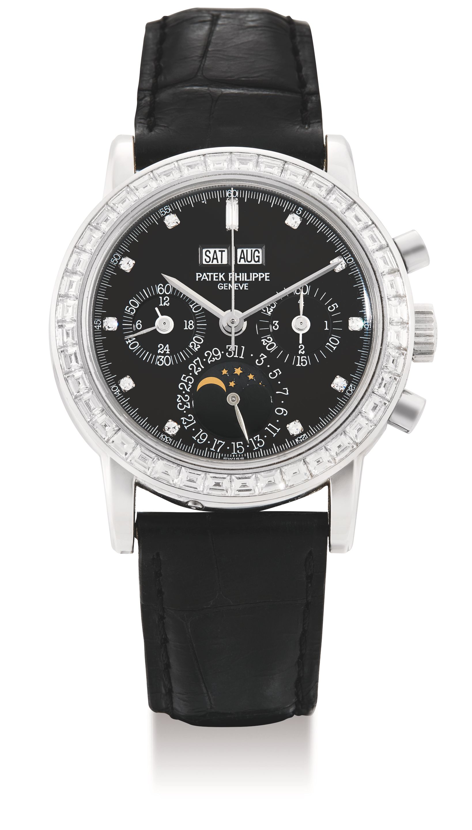 Bonhams Patek Philippe, A Very Rare Platinum and Diamond set