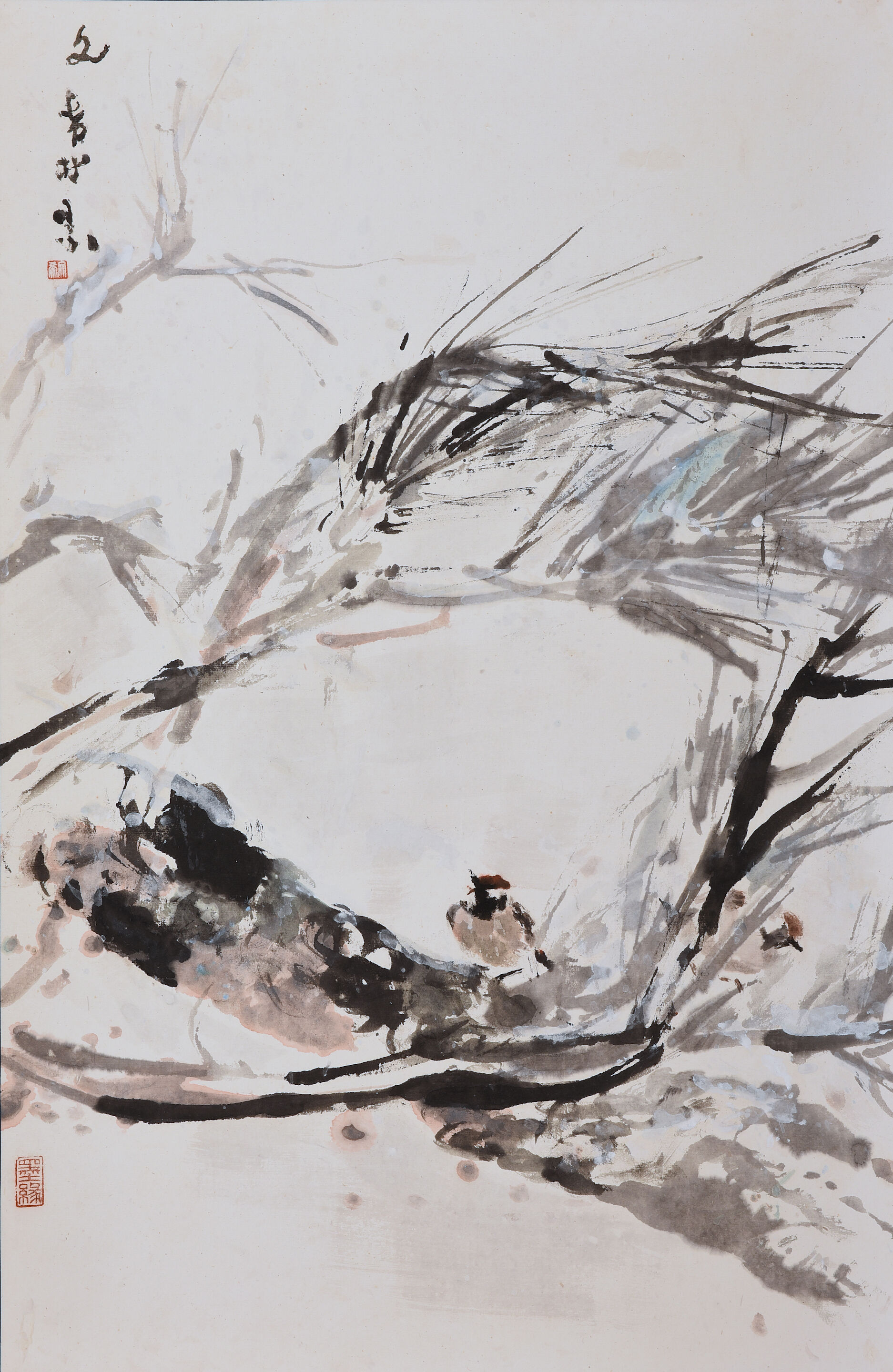Bonhams : Chen Wen Hsi (Singaporean, 1906-1991) Sparrows
