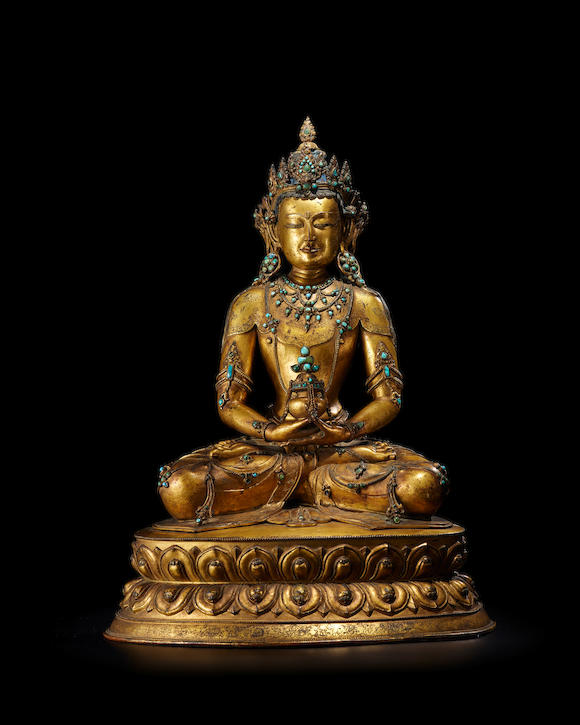 Bonhams : An important gilt copper-alloy figure of Amitayus Attributed ...