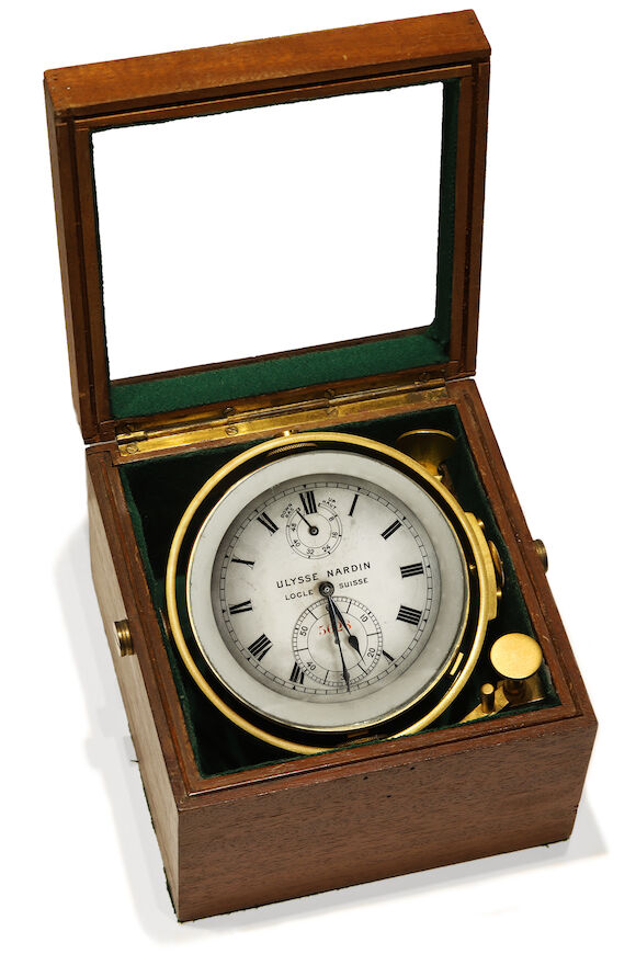 Bonhams Ulysse Nardin. A Steel Marine Clock