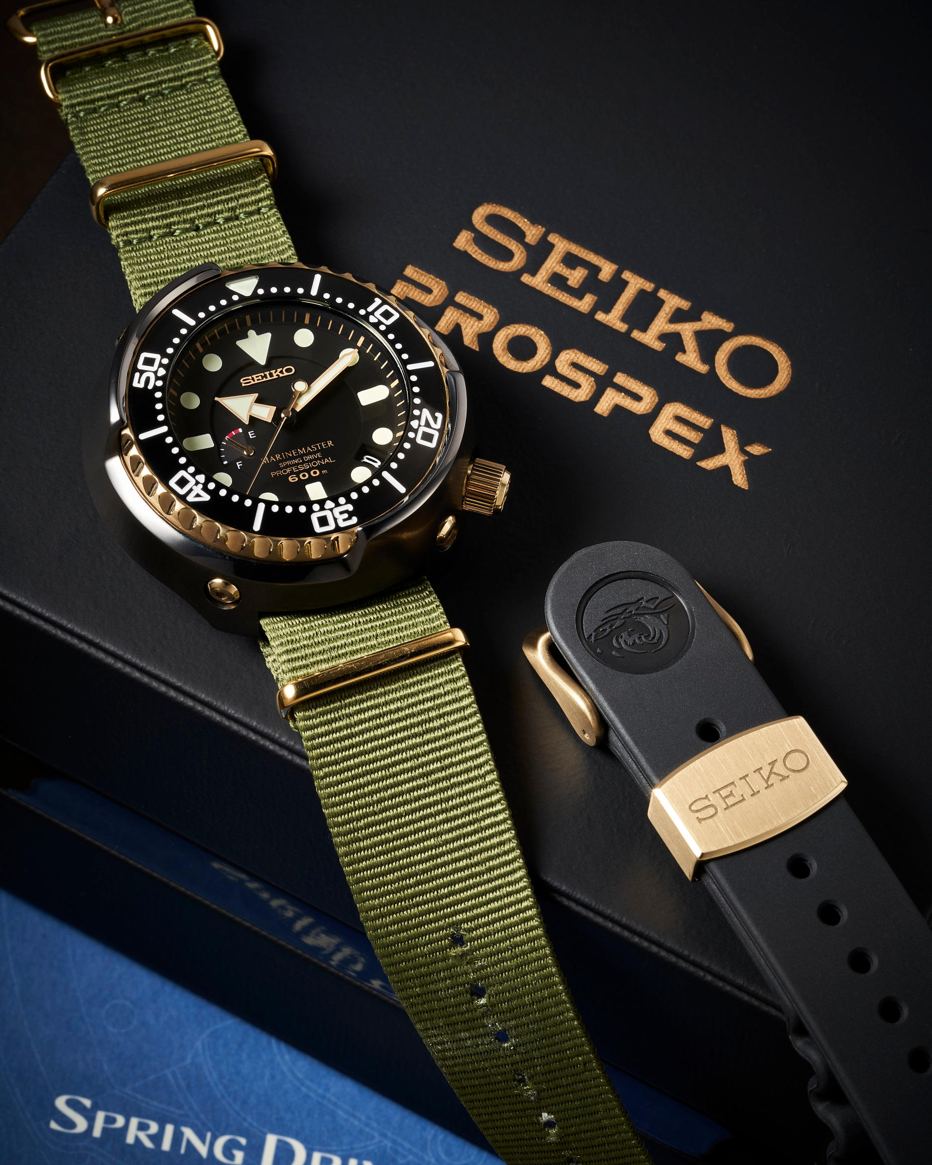 Bonhams : Seiko. A Titanium Limited Edition Automatic Diver's Calendar  Wristwatch, 'Prospex Marine Master Spring Drive', , /300,  With Box, Manual and Extra Strap