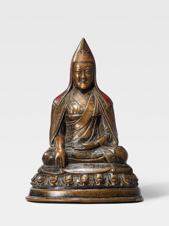 Bonhams : A BRASS FIGURE OF THE FOUNDER OF THE BODONG ORDER, BODONG ...