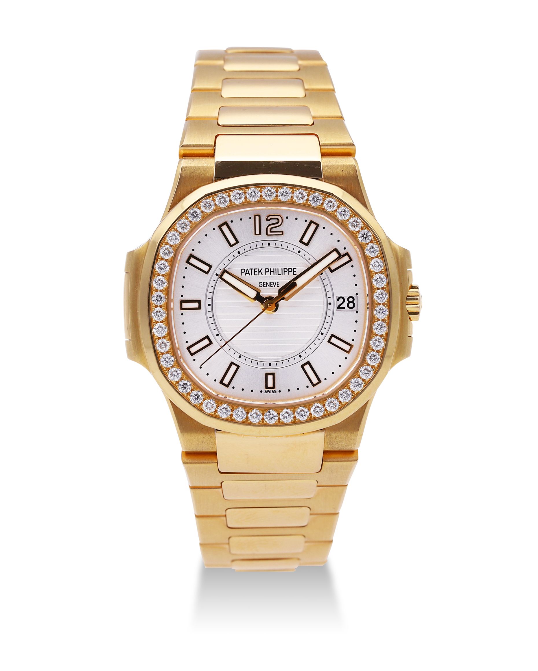 Bonhams Patek A Gold Nautilus Quartz Bracelet Watch