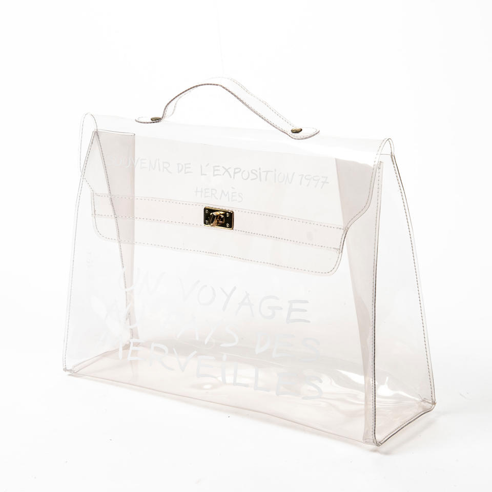 hermes clear purse