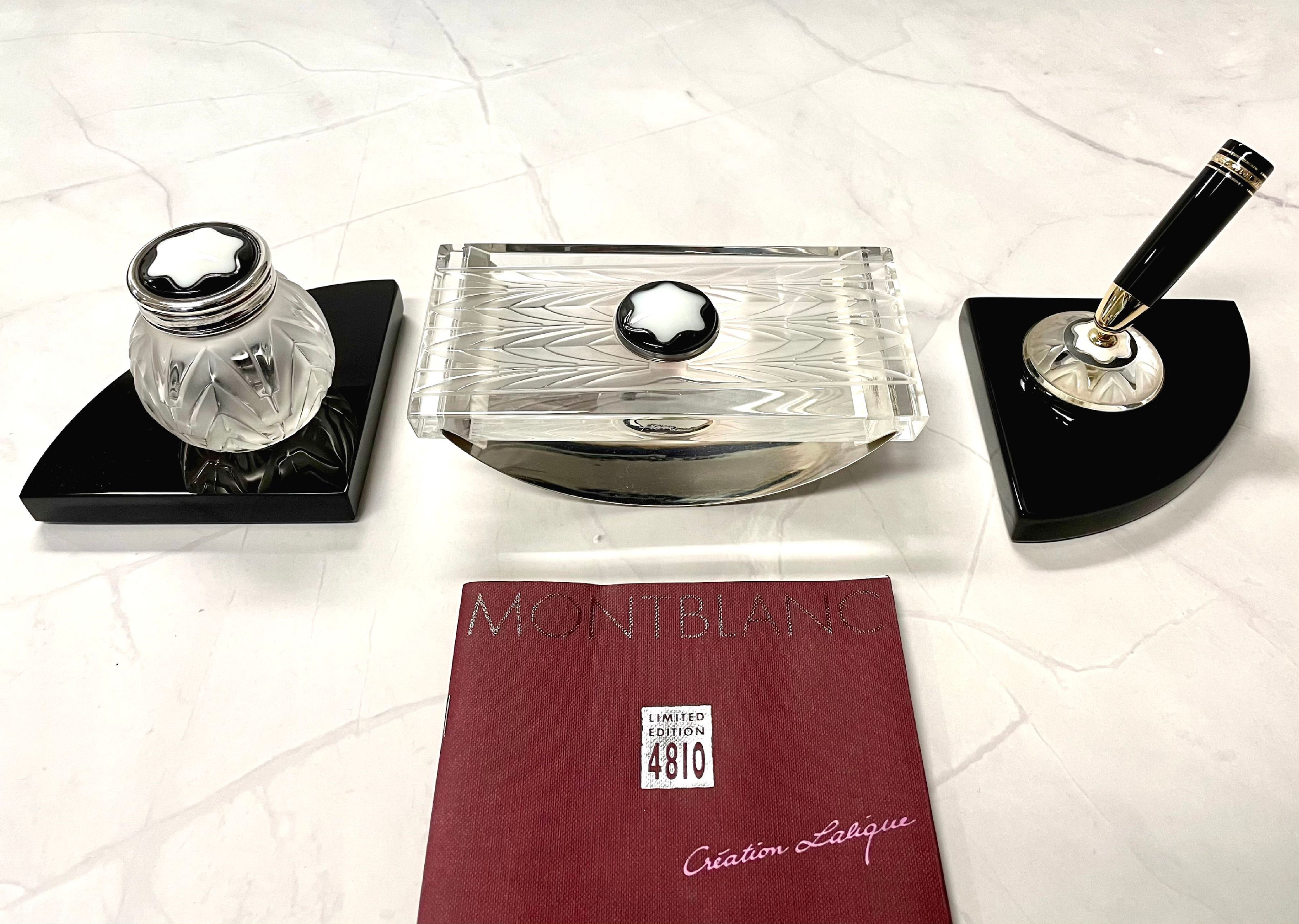 Bonhams Montblanc. A Limited Edition 4810 Lalique Crystal Writing