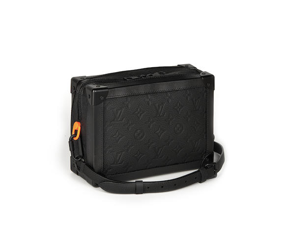 Virgil Abloh Black Calfskin and Mesh Monogram Soft Trunk Black