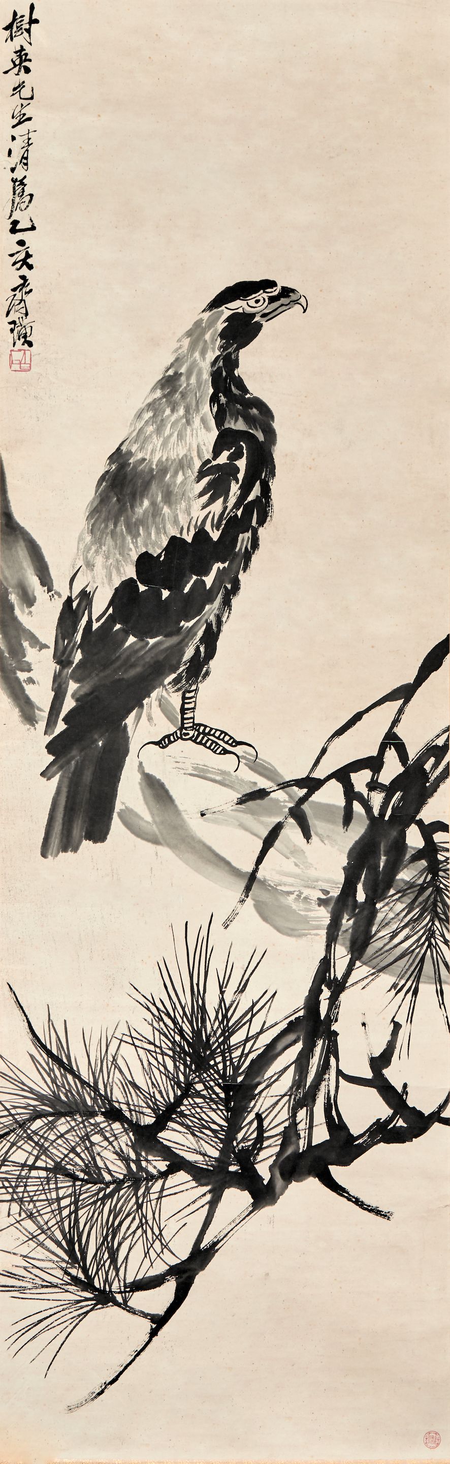 Eagle on Pine Tree