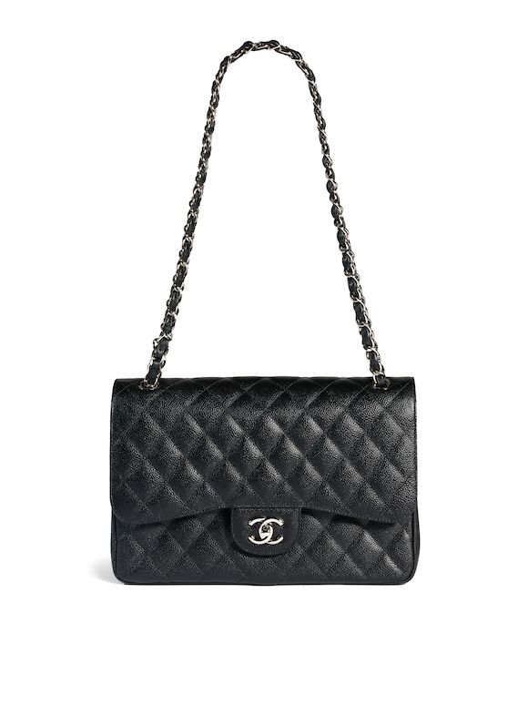 Bonhams CHANEL JUMBO CLASSIC BLACK DOUBLE FLAP BAG
